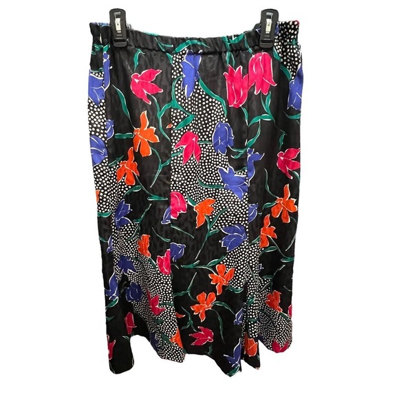Vintage REGAL Made in USA Floral Polka Dot Skirt Medium - Picture 3 of 3